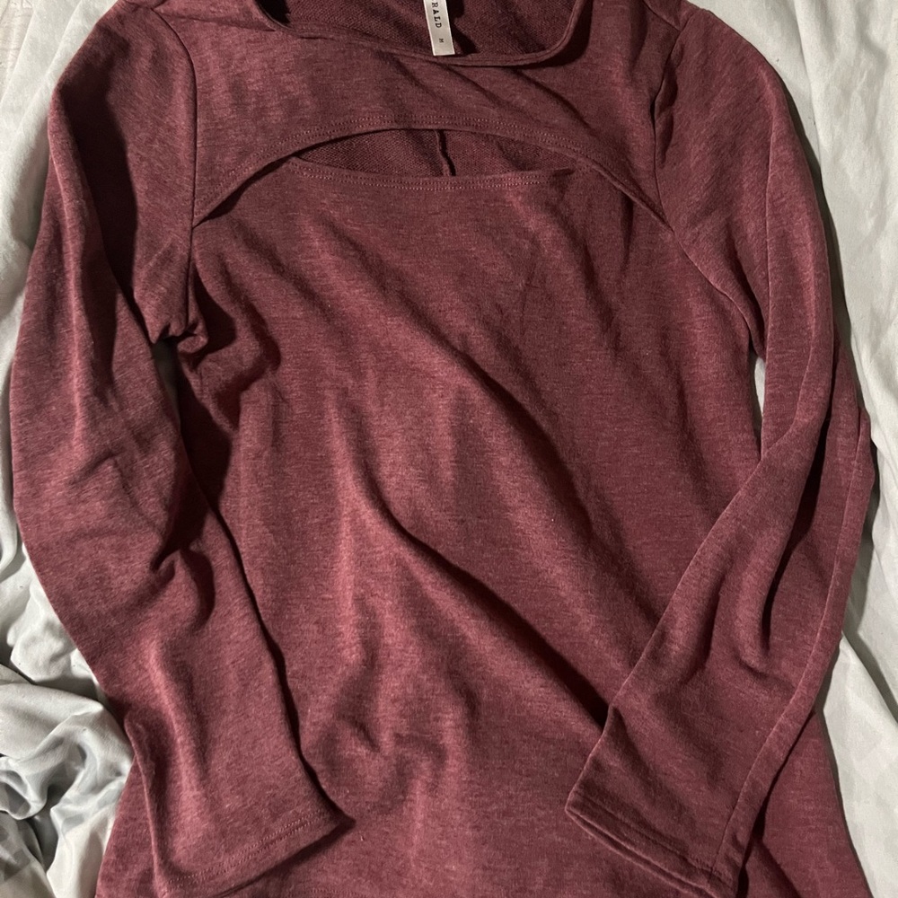 Emerald Maroon Knit Top